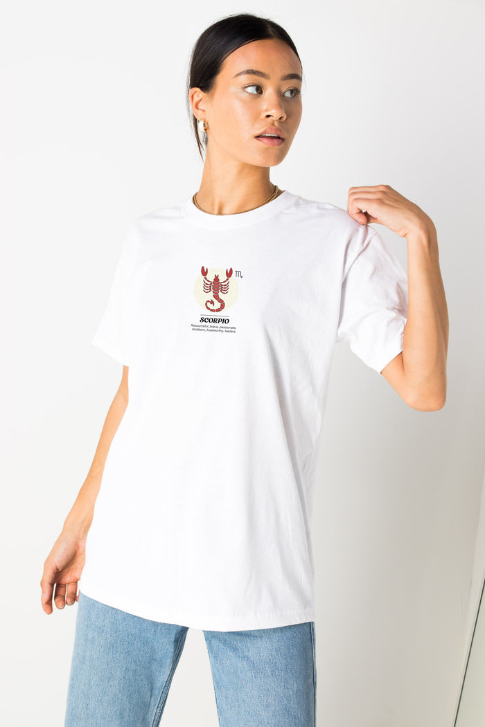 daisy street Daisy Street Relaxed T-Shirt with Scorpio Print