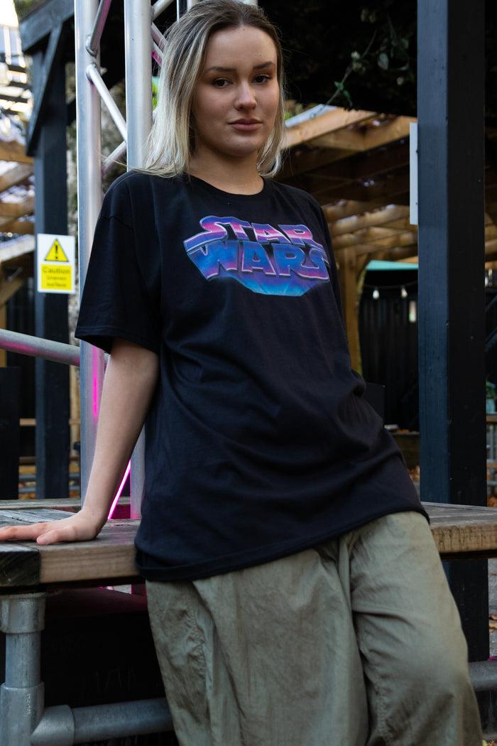 daisy street Daisy Street Relaxed T-Shirt with Star Wars Logo Print