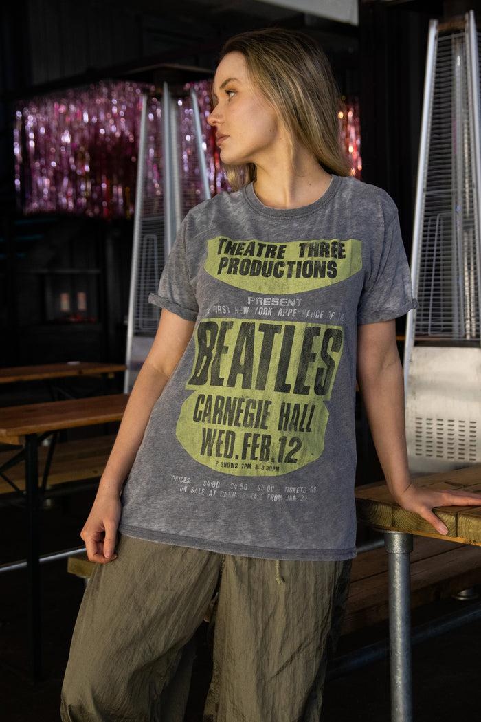 daisy street Daisy Street Relaxed T-Shirt with The Beatles Carnegie Hall Print