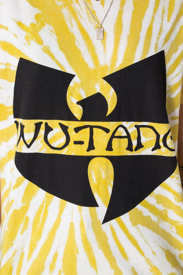 Daisy Street Daisy Street Relaxed Yellow Tie-Dye T-Shirt With Wu-Tang Print