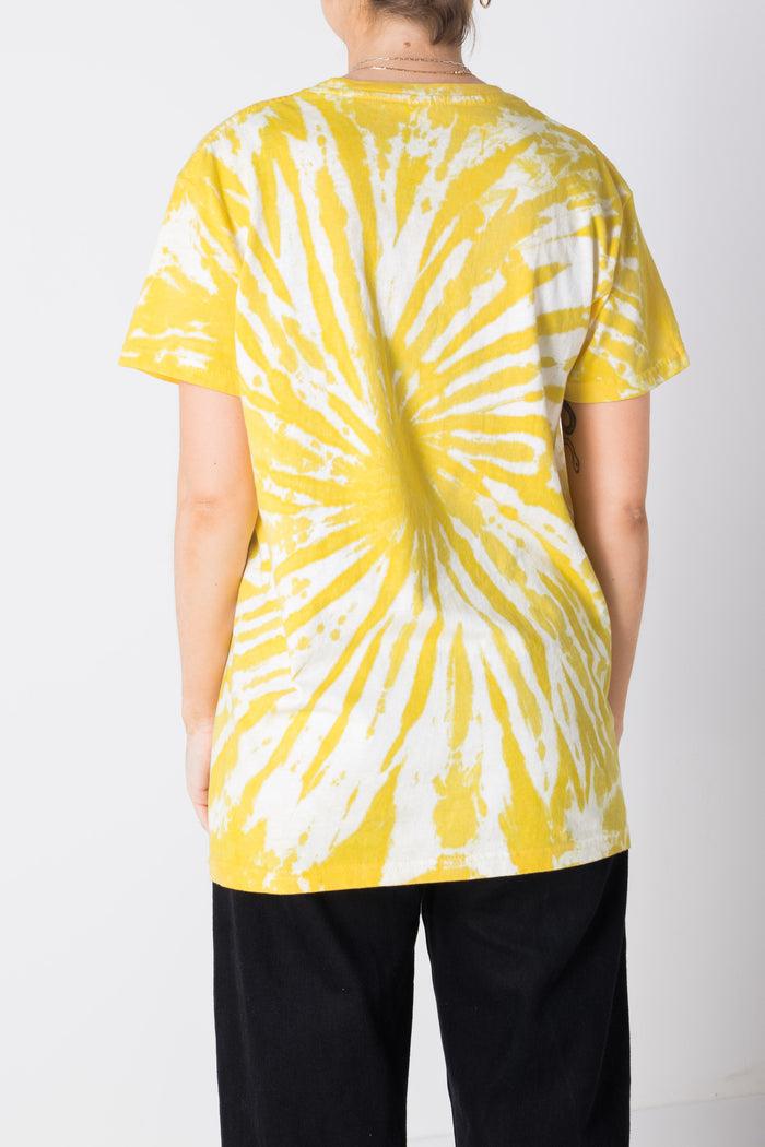 Daisy Street Daisy Street Relaxed Yellow Tie-Dye T-Shirt With Wu-Tang Print