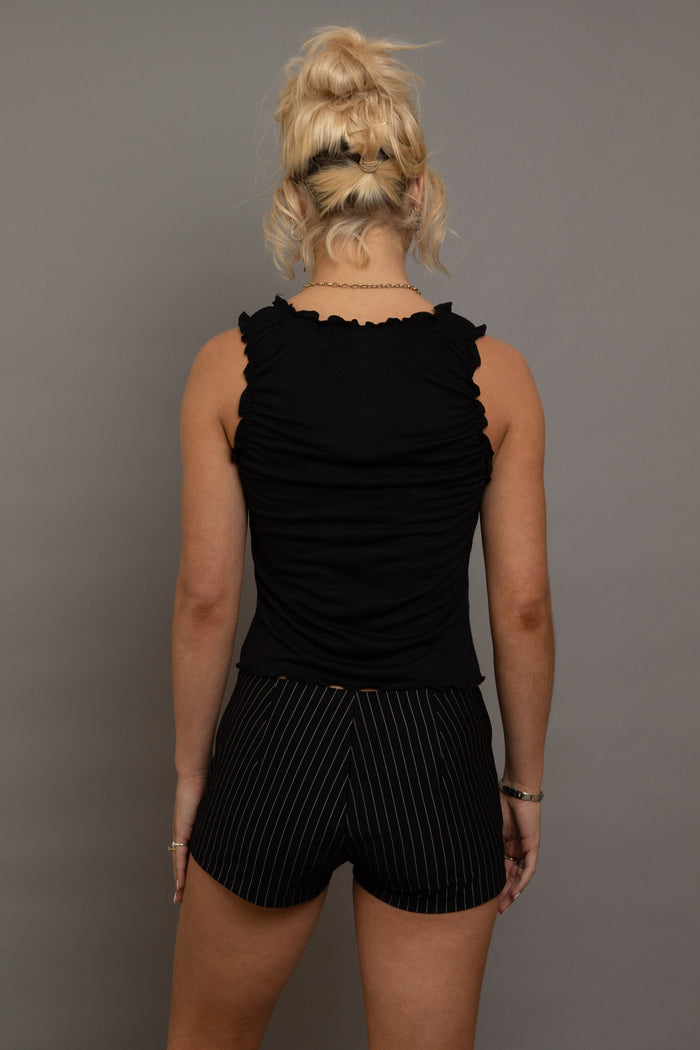 Daisy Street Daisy Street Ruched Edge Vest Top With Bow Detail