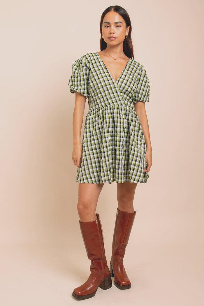 Daisy Street Daisy Street Seersucker Mini Smock Dress