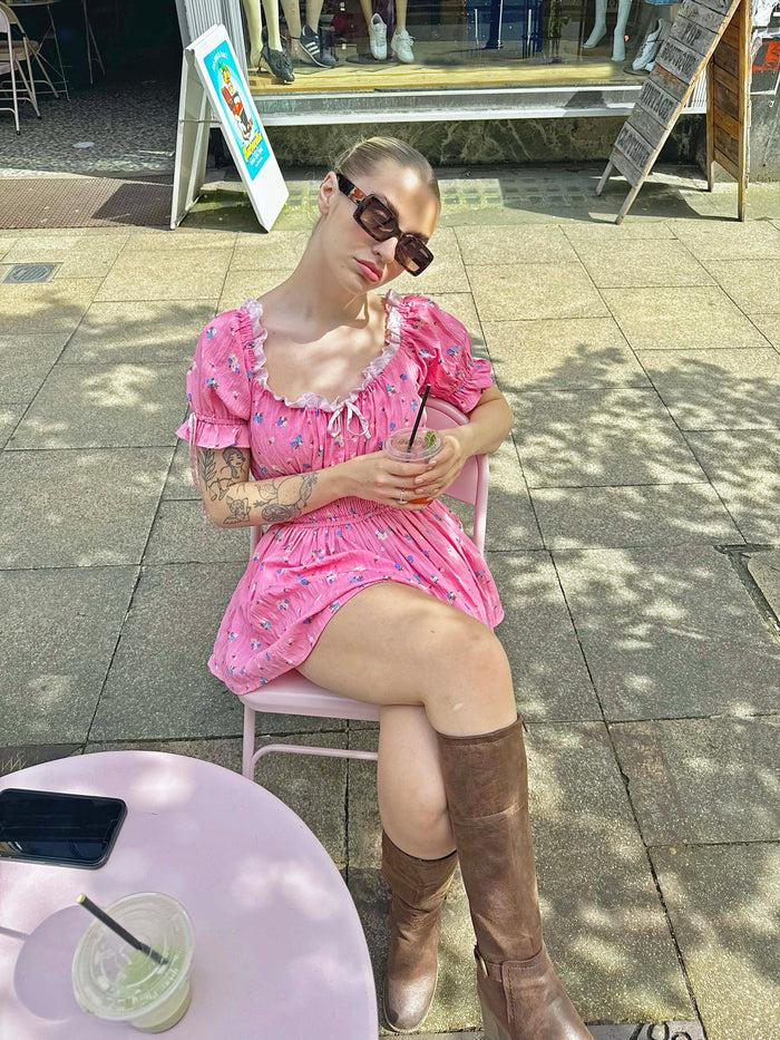 Daisy Street Daisy Street Shirred Milkmaid Playsuit