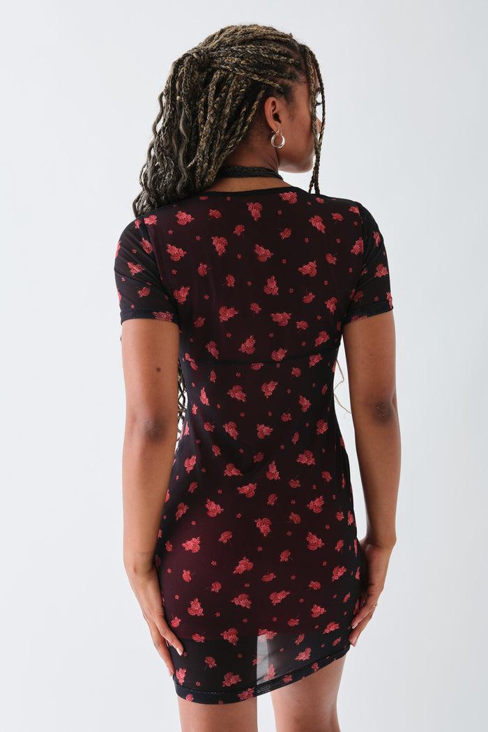 Daisy Street Daisy Street Square Neck Mesh Mini Dress