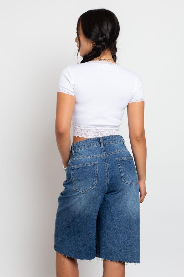 Daisy Street Daisy Street Square Neck Top With Lace Trim Detailing