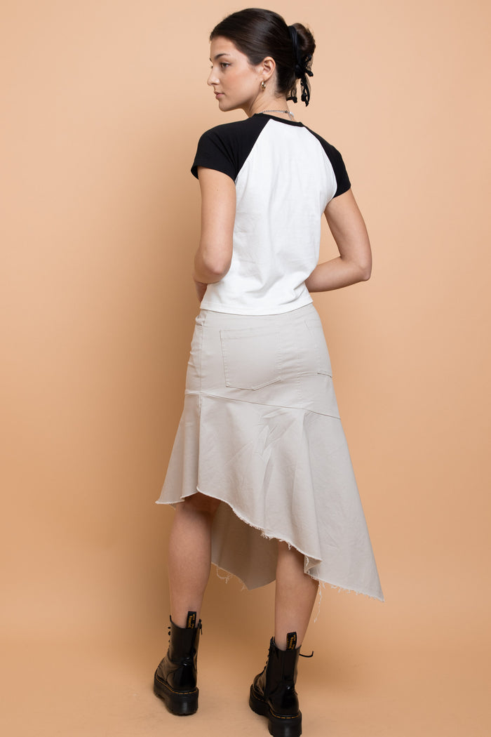 Daisy Street Daisy Street Stateside Varsity Raglan Baby Tee