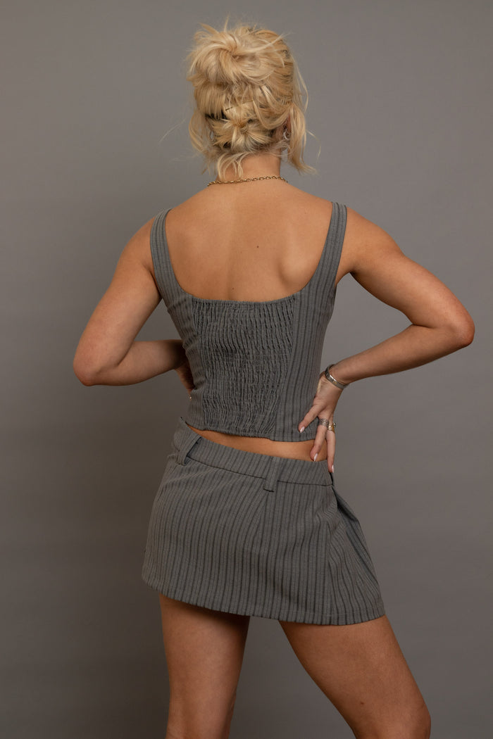 Daisy Street Daisy Street Stripe Bow And Keyhole Detail Top