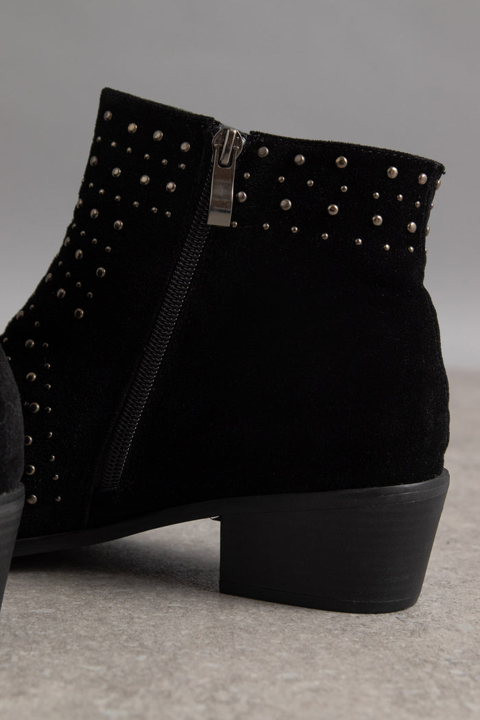 Daisy Street Daisy Street Studded Black Heeled Ankle Boots