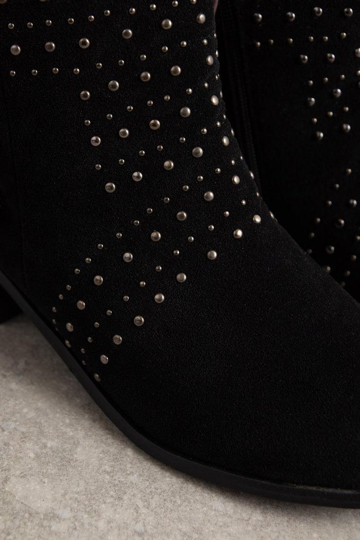 Daisy Street Daisy Street Studded Black Heeled Ankle Boots