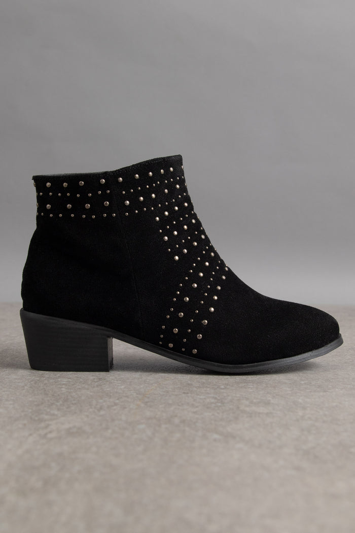 daisy street Daisy Street Studded Black Heeled Ankle Boots