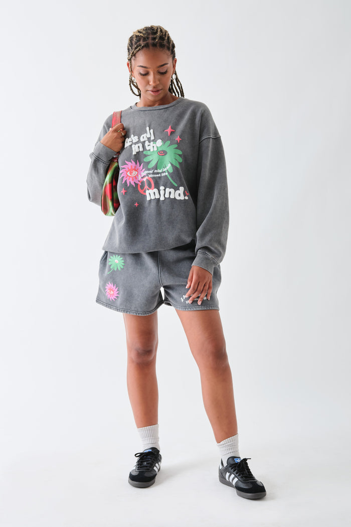 Daisy Street Daisy Street Sweater With Puff Print Detail