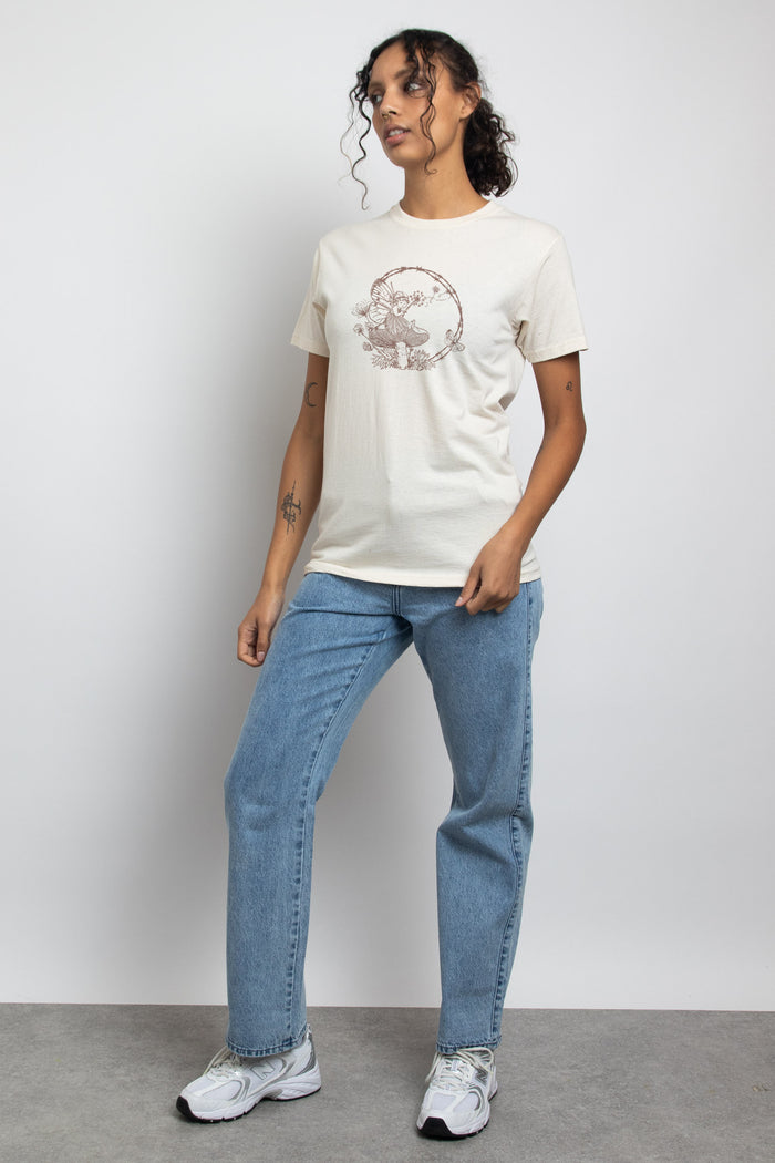Daisy Street Daisy Street T-Shirt With Vintage Style Fairy Graphic