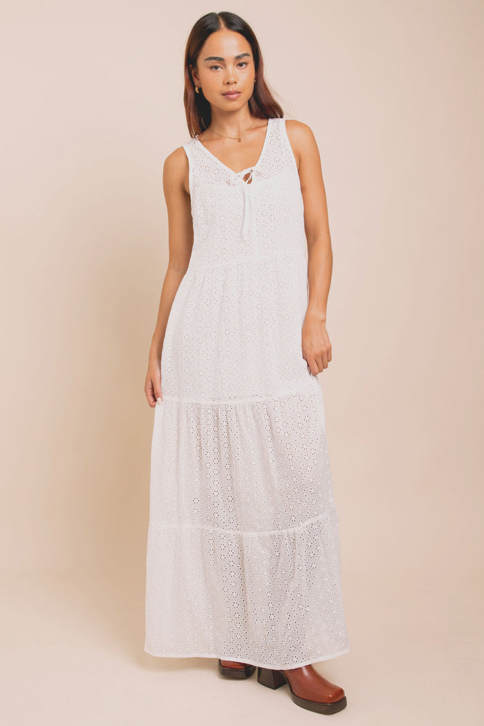 Daisy Street Daisy Street Tiered Maxi Dress With Split Front