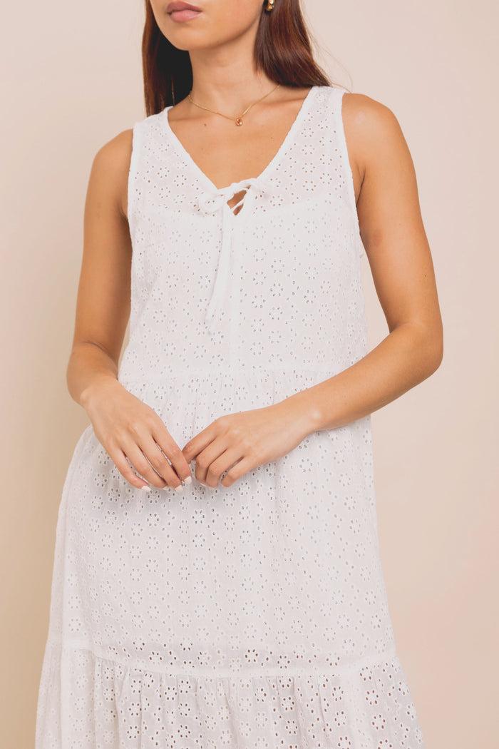 Daisy Street Daisy Street Tiered Maxi Dress With Split Front