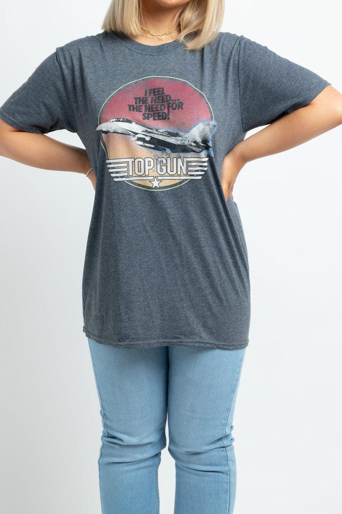 Daisy Street Daisy Street Top Gun Licensed T-Shirt In Grey