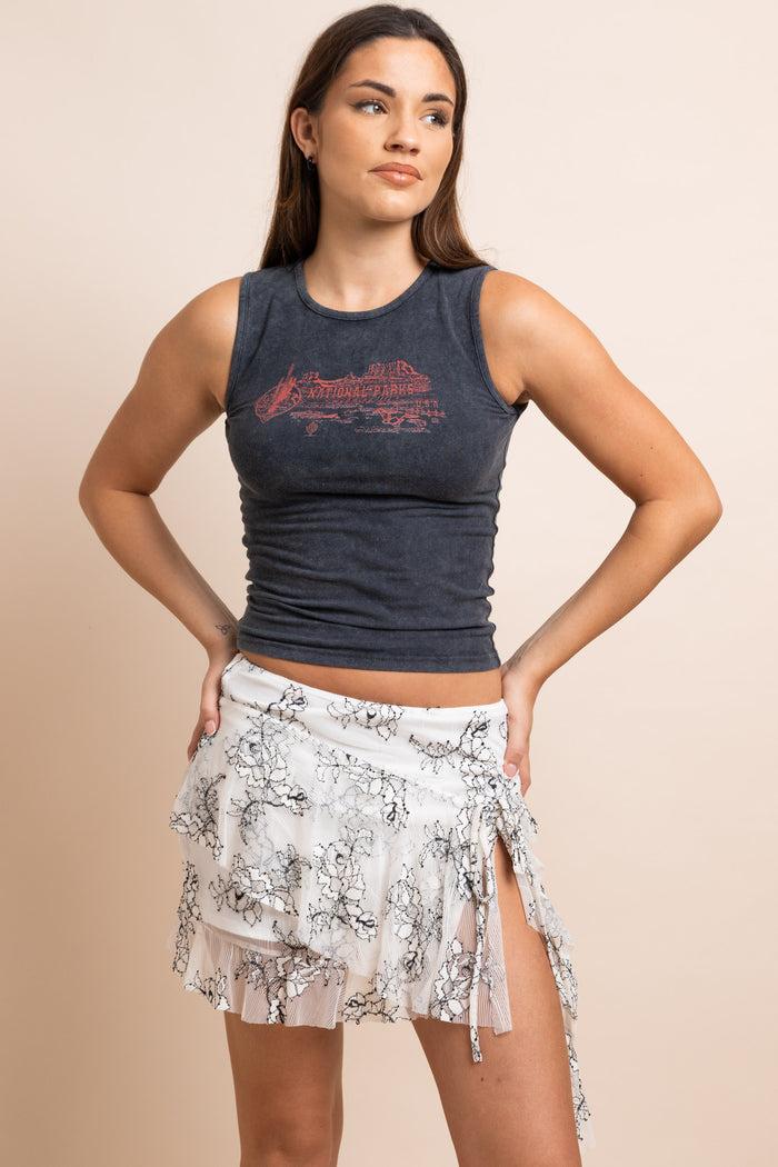 daisy street Daisy Street Western Graphic Washed Vest