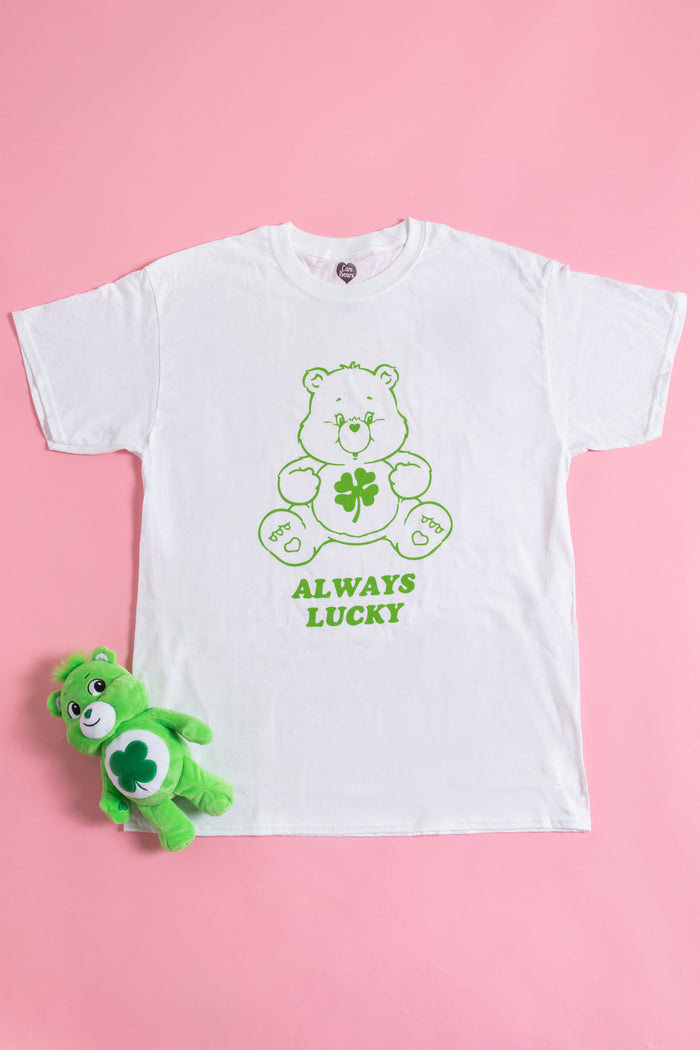 daisy street Daisy Street X Care Bears Relaxed with Plush Toy T-Shirt in Green