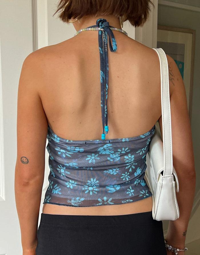 Daisy Street Daisy Street X Chloe Davie Halter Neck Mesh Top