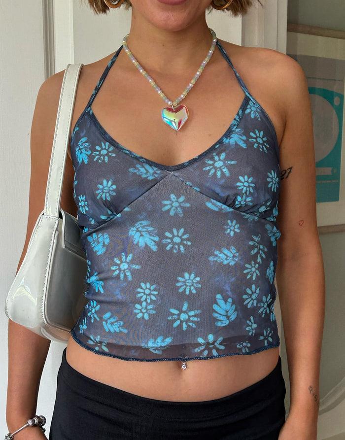 daisy street Daisy Street x Chloe Davie Halter Neck Mesh Top