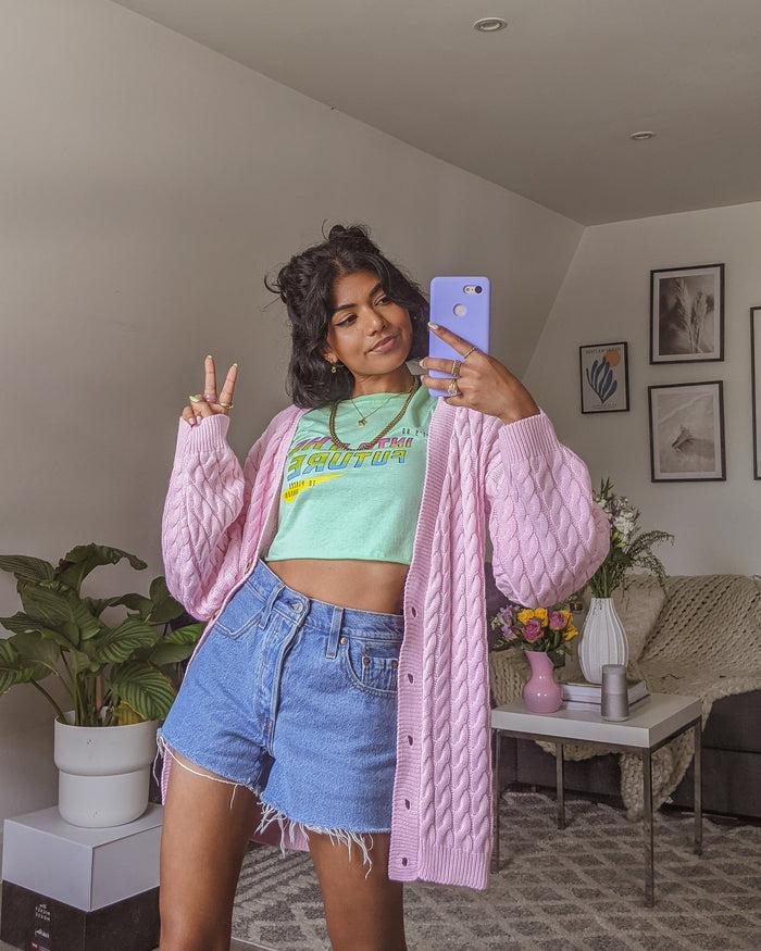 Daisy Street Daisy Street X Pose And Repeat Cable Knit Cardigan