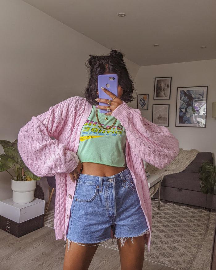 Daisy Street Daisy Street X Pose And Repeat Cable Knit Cardigan