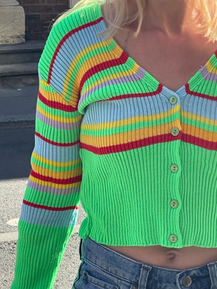 Daisy Street Daisy Street X Pose And Repeat Striped Cardigan