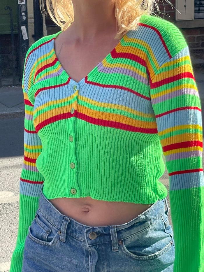 Daisy Street Daisy Street X Pose And Repeat Striped Cardigan