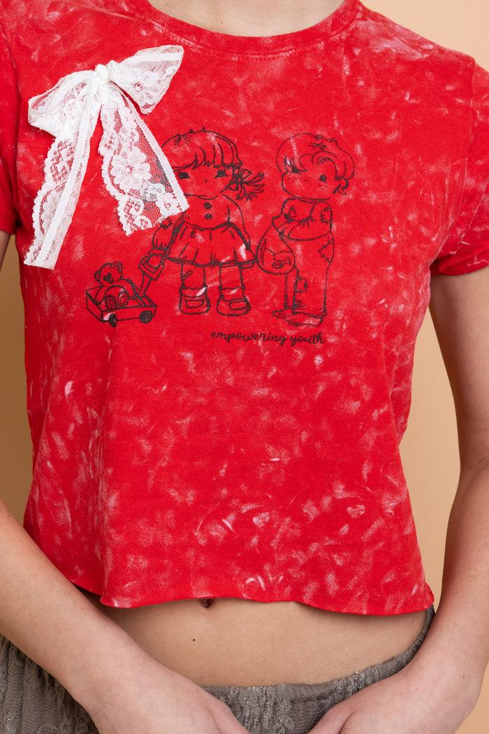 Daisy Street Daisy Street Youth Snow Washed Baby Tee