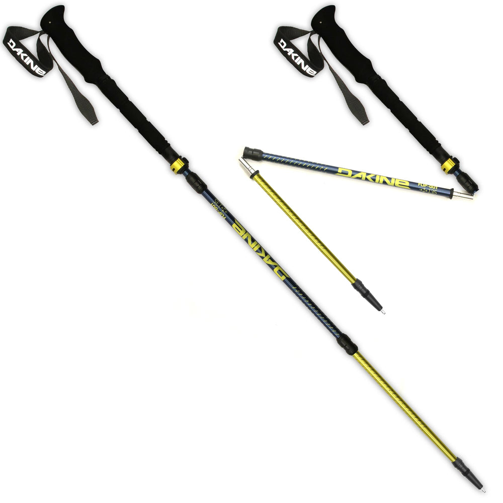 dakine Aluminum Flip-Out Series Trekking Poles - Blue / Yellow