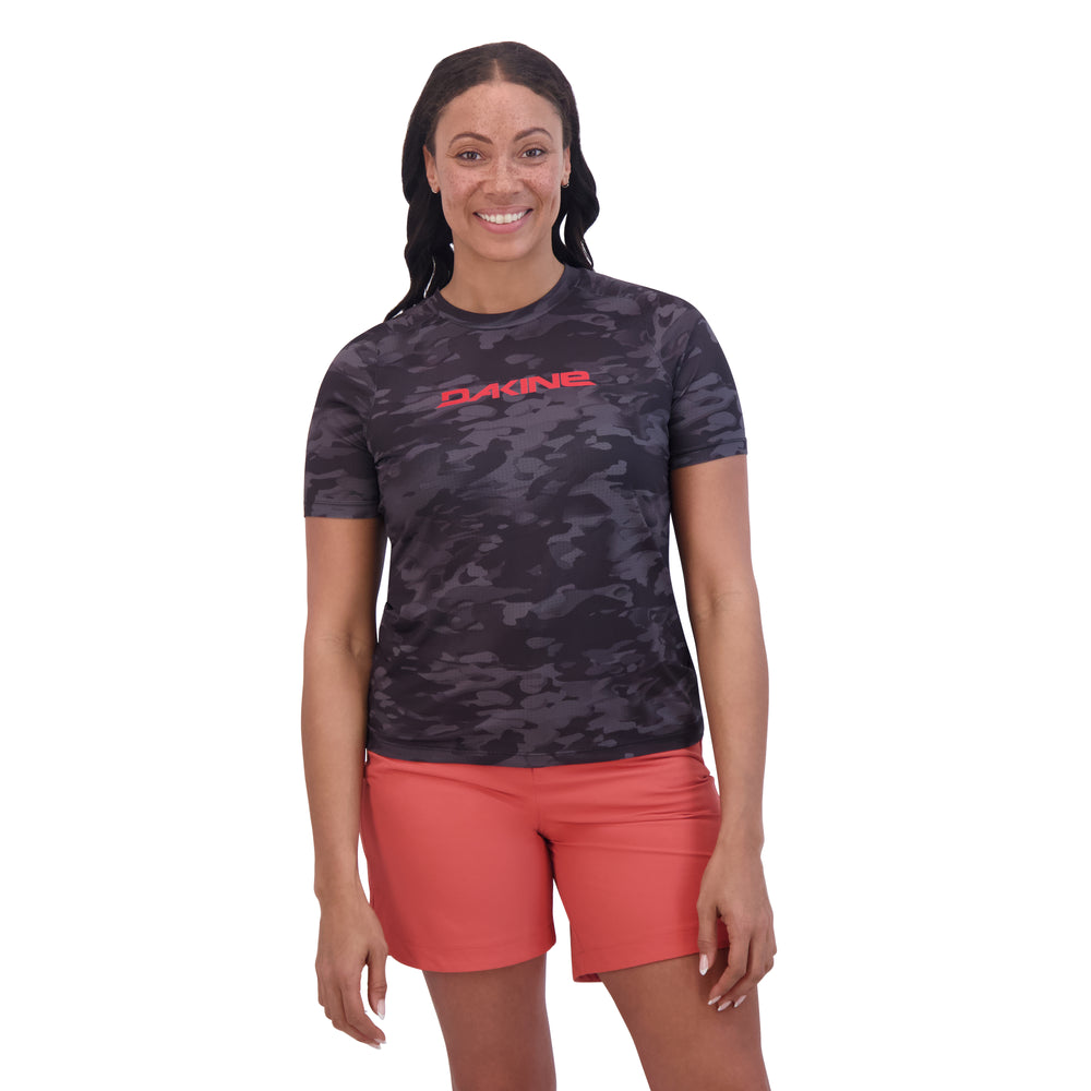 dakine Syncline Short Sleeve Jersey Women's - Black Vintage Camo