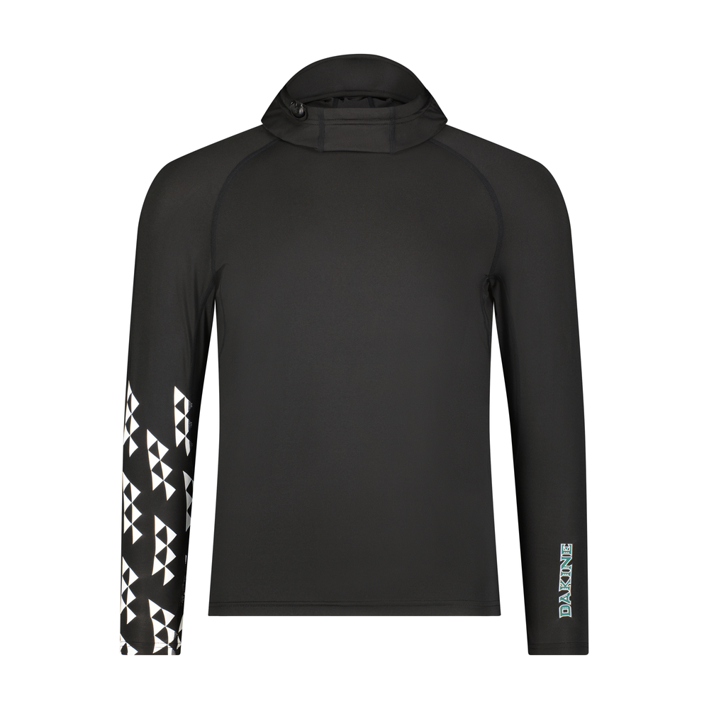 dakine Todos Hooded Compression Fit Rashguard - Black Combo