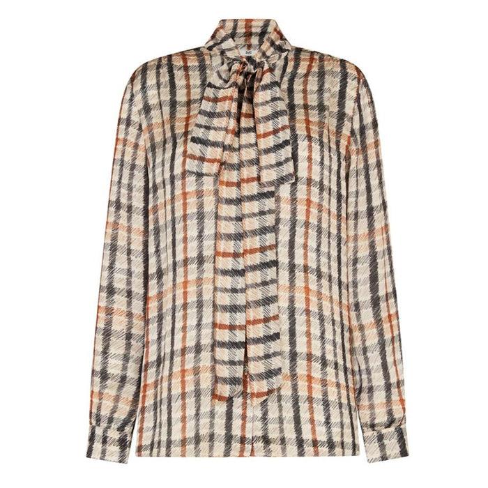 Daks London BOW TIE PRINTED PENCIL HOUSE CHECK SHIRT