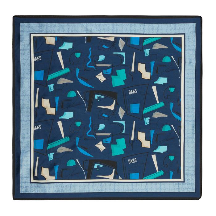 daks london ARCHIVE BEN PRINT SILK FOULARD