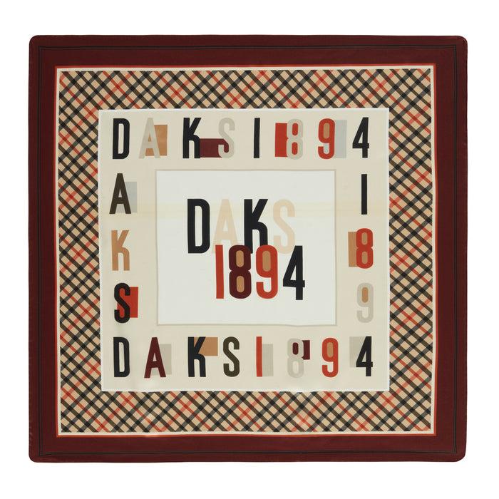 daks london ARCHIVE GRAPHIC SILK FOULARD