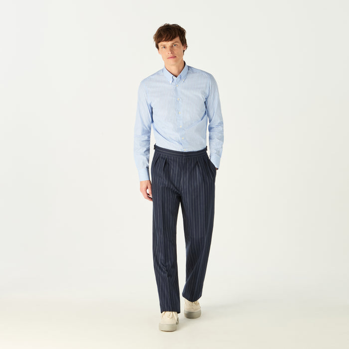 daks london BUTTON DOWN SKY BLUE SHIRT