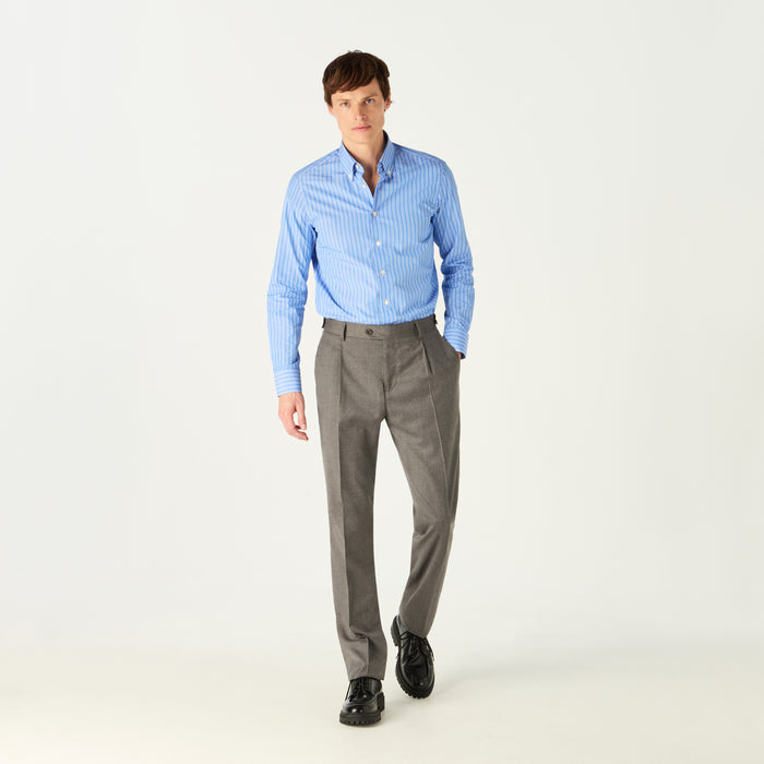 daks london BUTTON DOWN STRIPE SHIRT