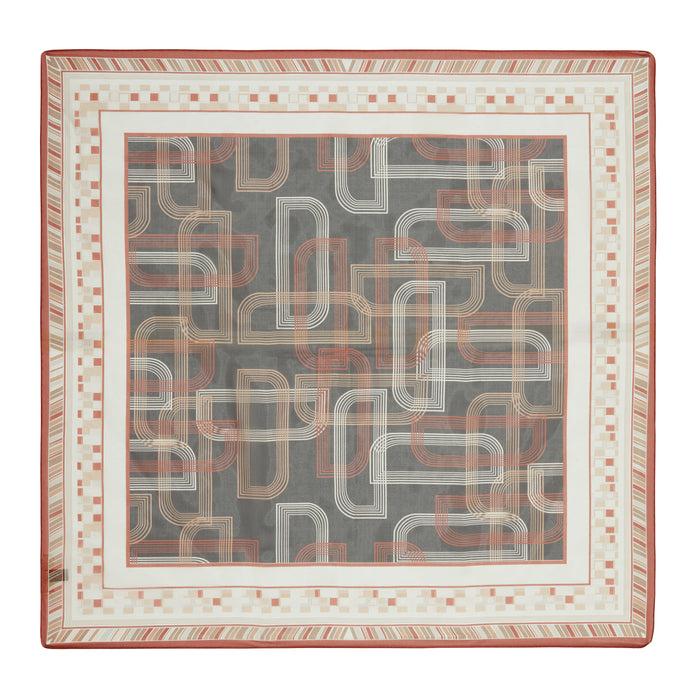 daks london D-CHAINS SILK FOULARD - BLACK