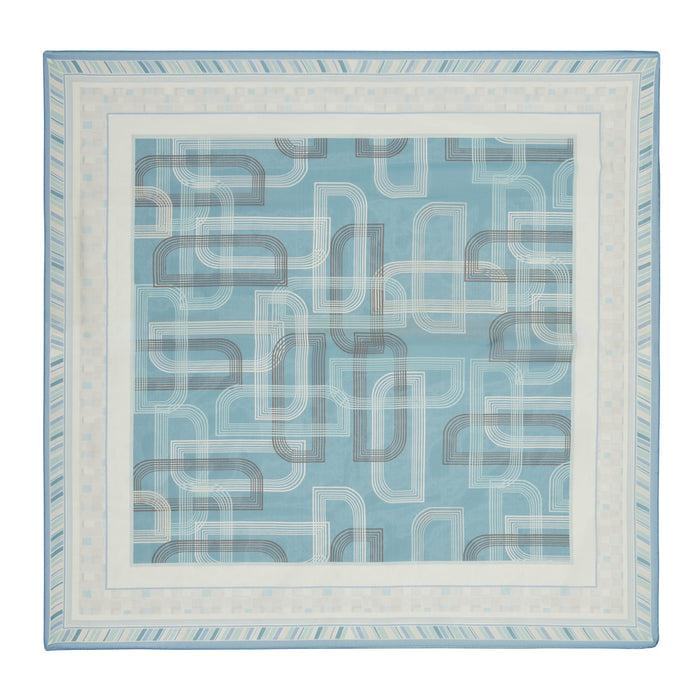 daks london D-CHAINS SILK FOULARD - BLUE