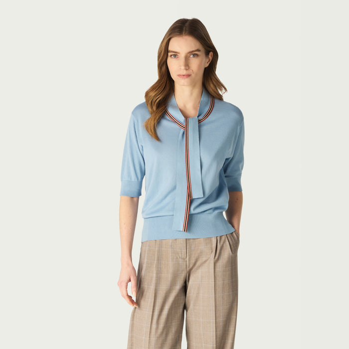 daks london DAKS X JOHN SMEDLEY HOUSE STRIPE TOP