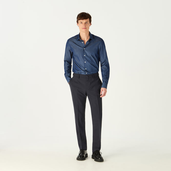 daks london DENIM BLUE SHIRT