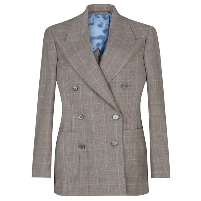 Daks London DOUBLE BREASTED WINDOWPANE BLAZER