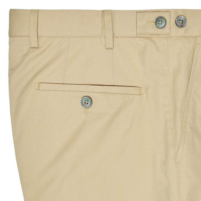 Daks London FLAT FRONT CLASSIC CHINO - BEIGE