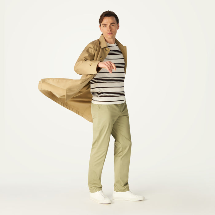 daks london FLAT FRONT CLASSIC CHINO - SAGE GREEN