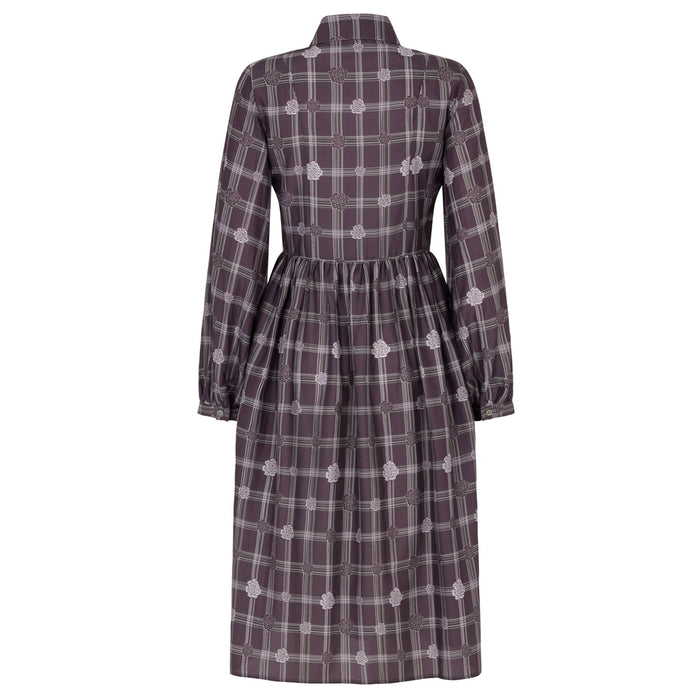 Daks London GRAPHIC FLORAL GATHERED SHIRT DRESS