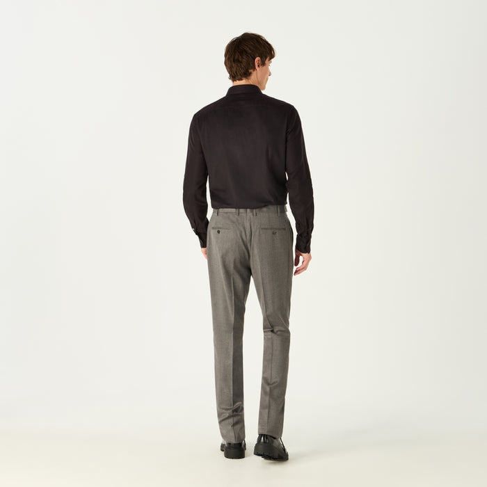 Daks London HERRINGBONE SHIRT - MIDNIGHT BLUE