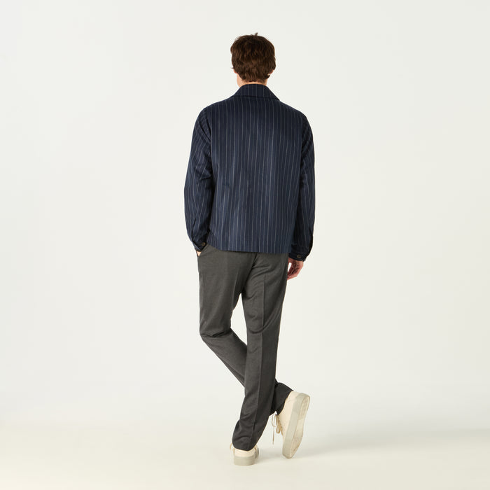 Daks London PIN STRIPED BLOUSON - NAVY