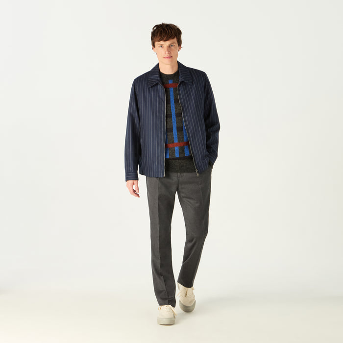 daks london PIN STRIPED BLOUSON - NAVY