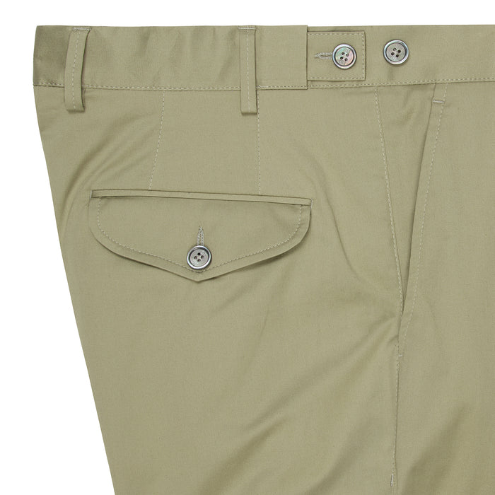 Daks London PLEATED FRONT CLASSIC CHINO - GREEN