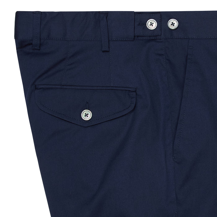 Daks London PLEATED FRONT CLASSIC CHINO - NAVY